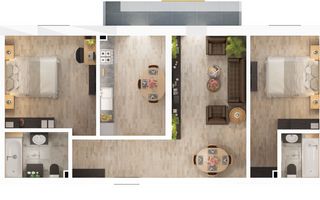 Apartament 3 camere 69 mp , Doamna Stanca, Selimbar - Schiță 8