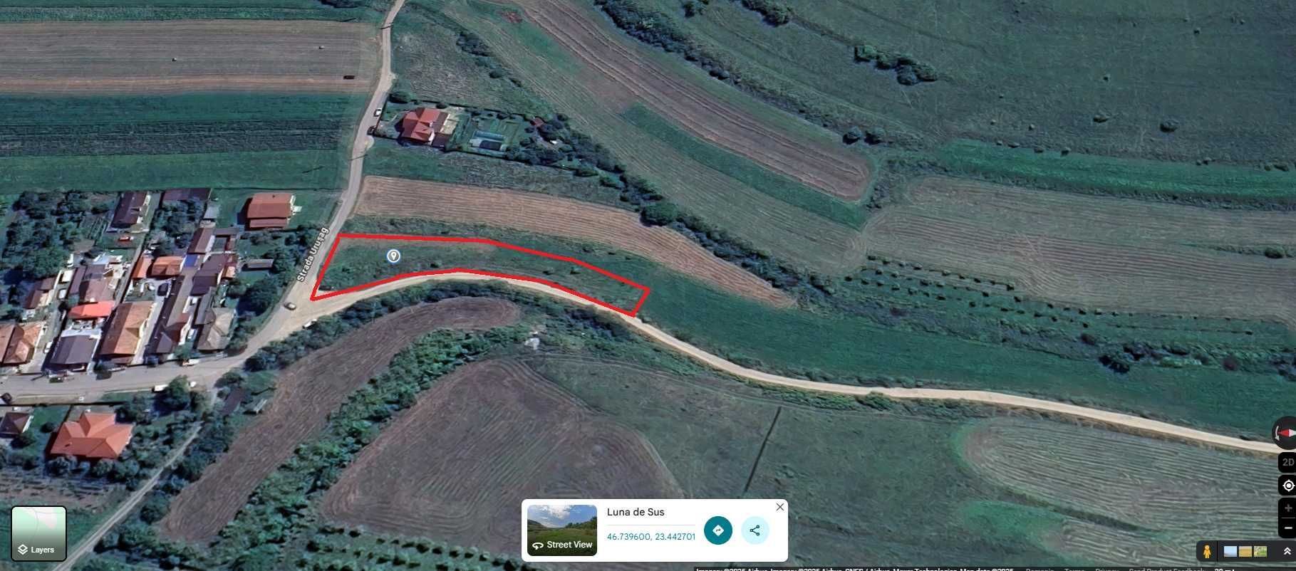 Vand teren Hala  ,  casa , duplex ,la asfalt Luna de sus 1000mp - Poză 2