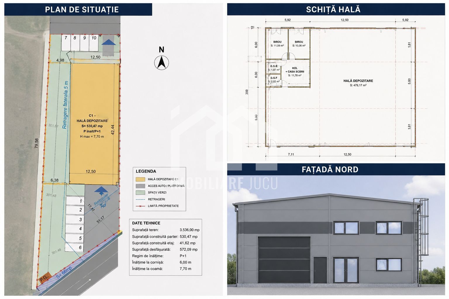 Hală industrială nouă – 572 mp | Apahida, zona RAR - Poză 1