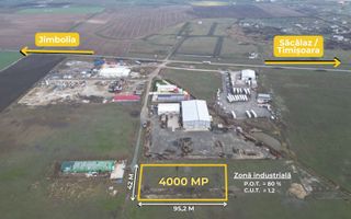 Teren industrial 4.000 mp, parcelabil, POT 80% I Săcălaz - Poză 1