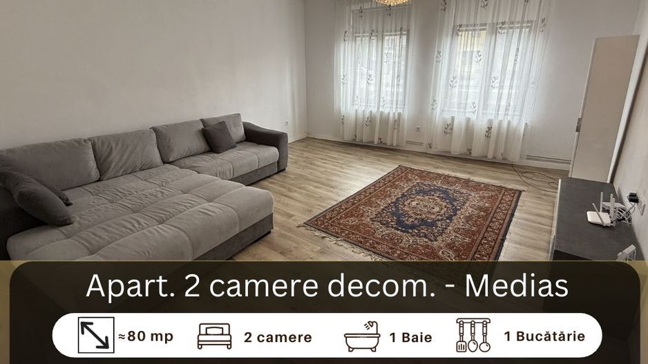Apartament 2 camere, semi-central | renovat | Medias - Poză 1