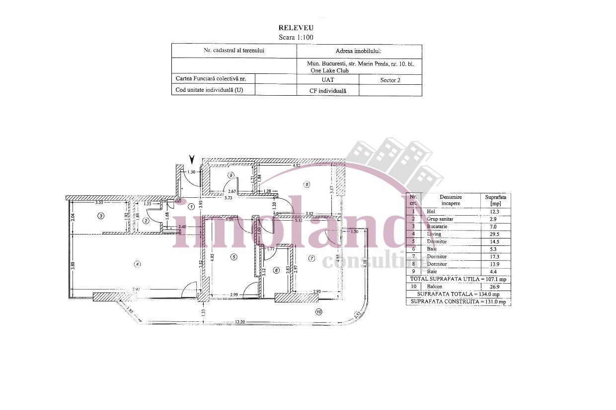 Vanzare - apartament 4 camere - One Lake Club-Floreasca - Schiță 12