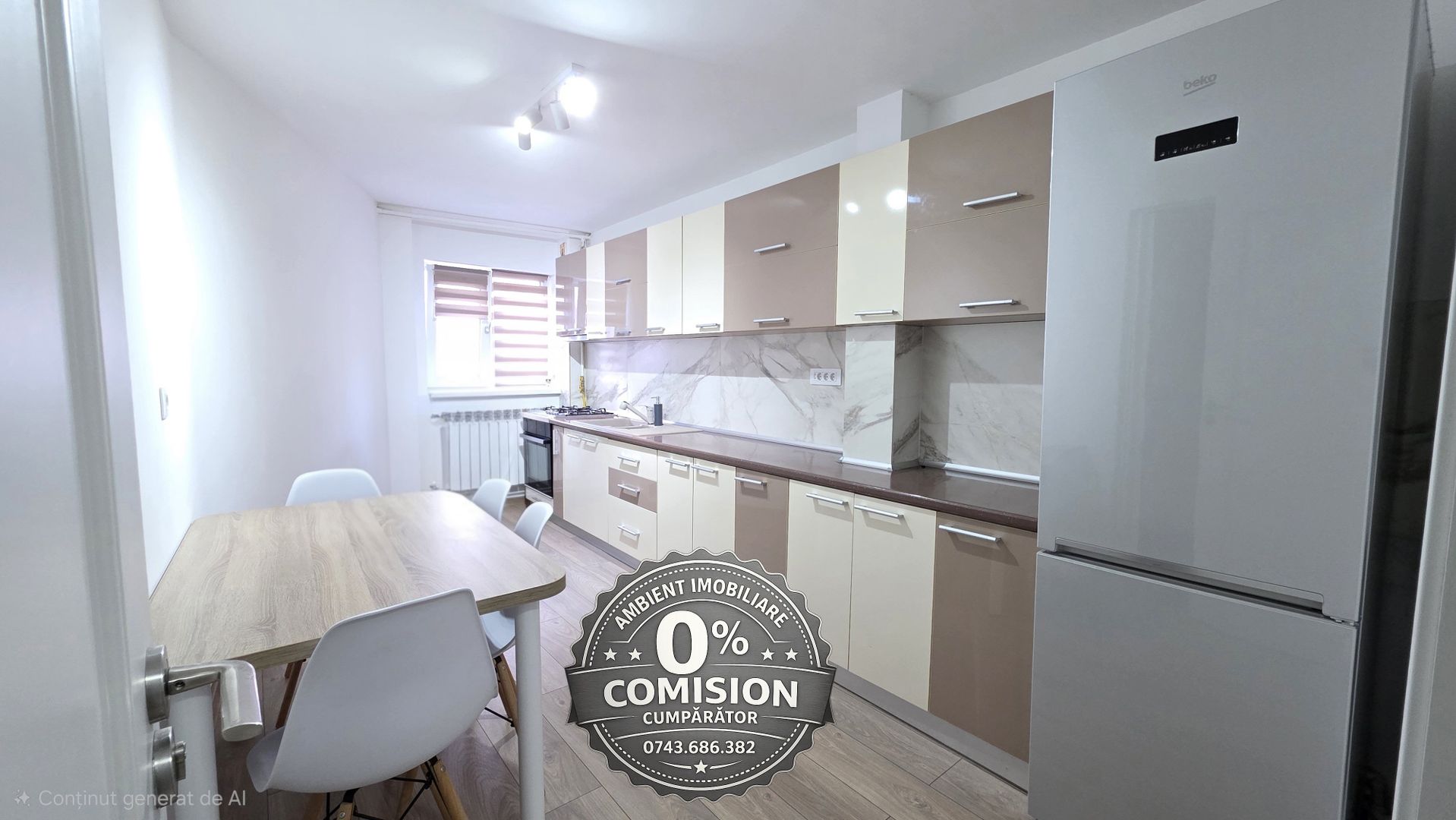 Apartament 3 camere, ETAJ 1, 109 mp, mobilat și utilat, VASLUI - ANA IPĂTESCU; - Poză 3