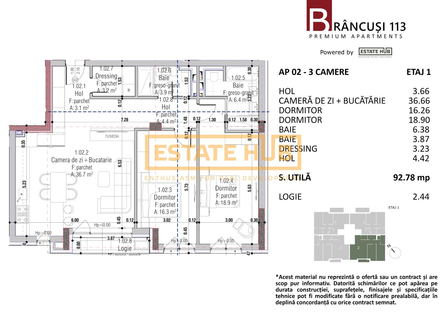 Apartament 3 camere nou, clădire premium pe strada Brancusi - Poză 5