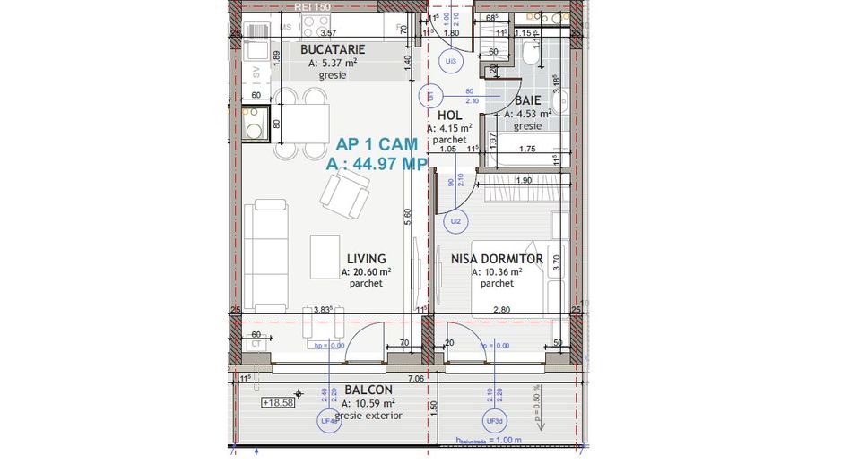 Apartament 2 camere I Ansamblul Eroilor I Floresti - Poză 10