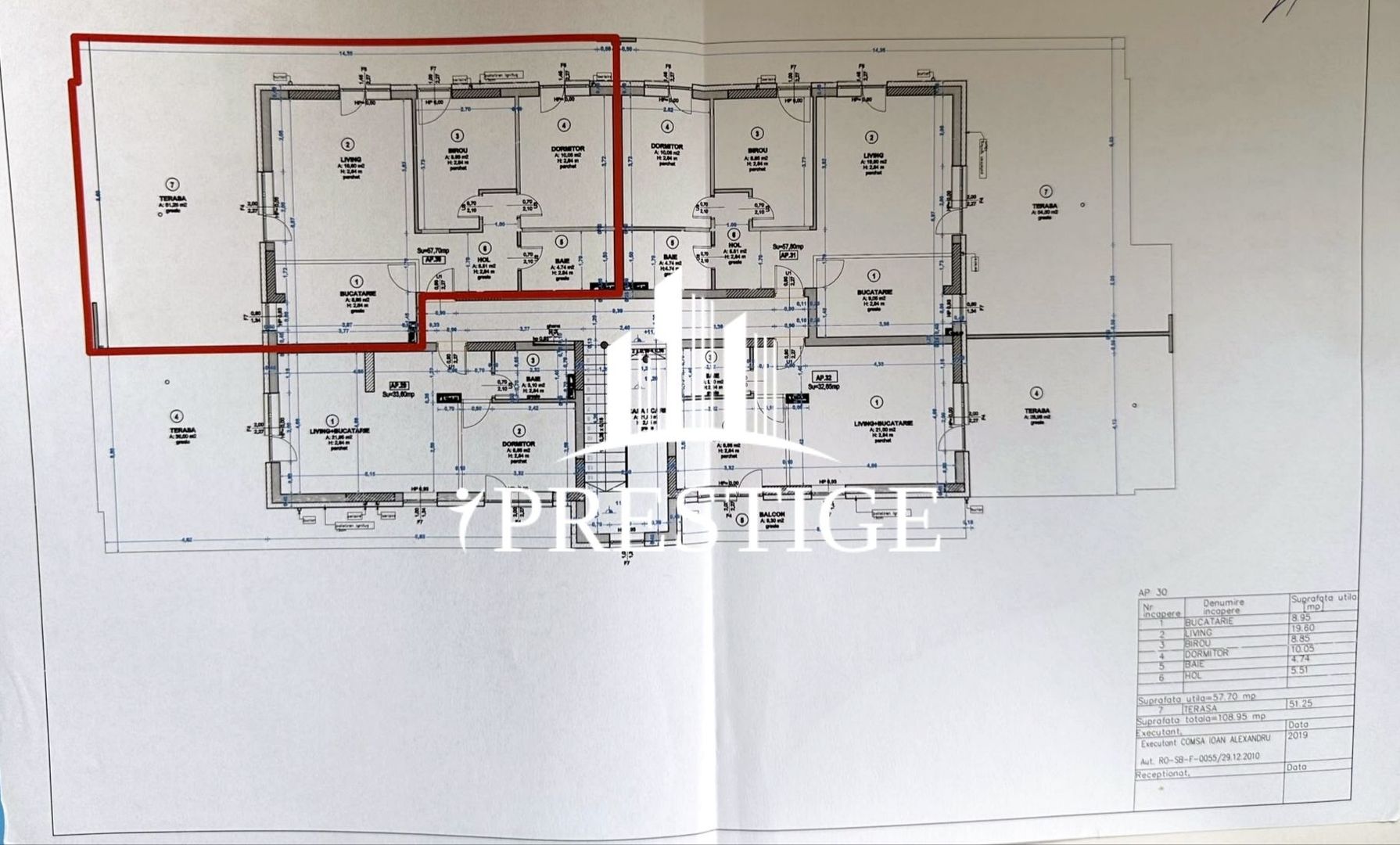PENTHOUSE CU TERASĂ 50 MP | 3 CAMERE | 2 LOCURI PARCARE | TURNIȘOR - Schiță 10