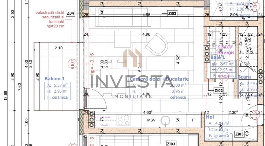 Apartament premium cu 3 camere si parcare de inchiriat, zona Centrala! - Poză 2
