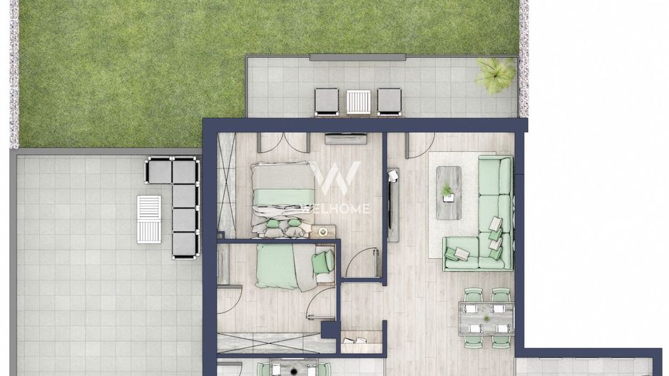 Apartament 3 camere + Gradina de 107mp,  Sibiu - Schiță 8