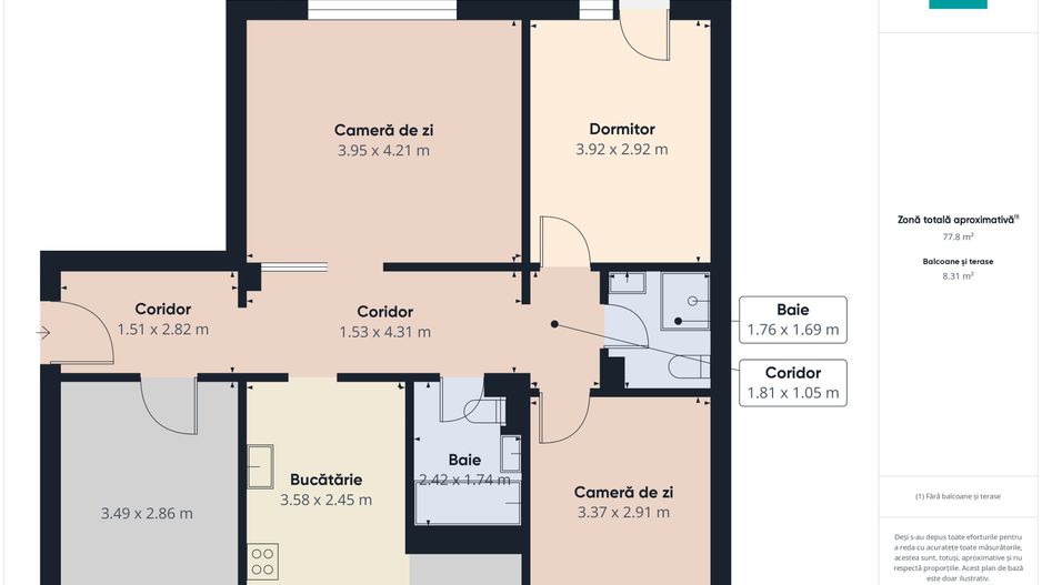 Apartament 4 camere, Podgoria - Poză 10