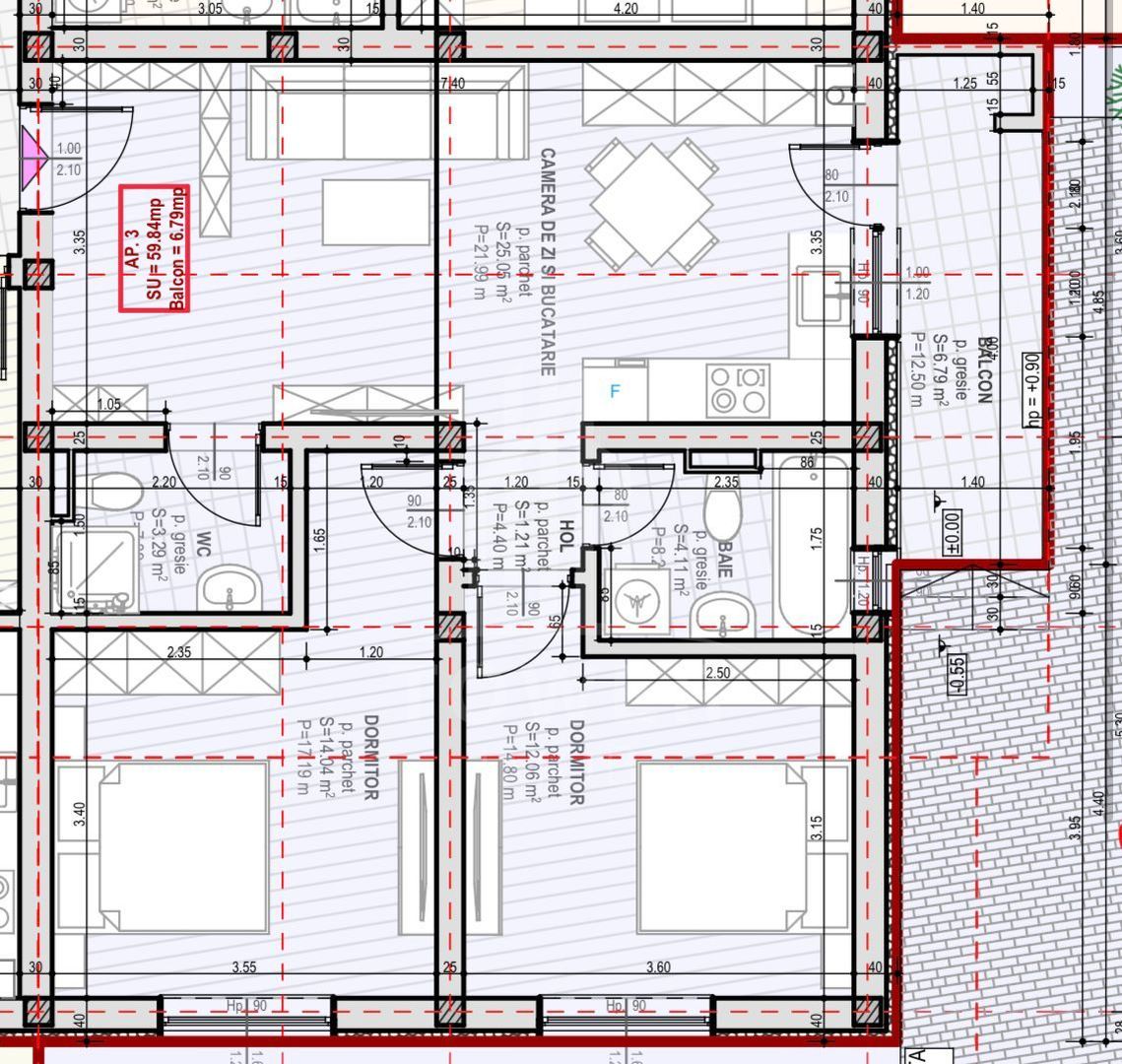 Apartament 3 camere-Selimbar - Poză 3