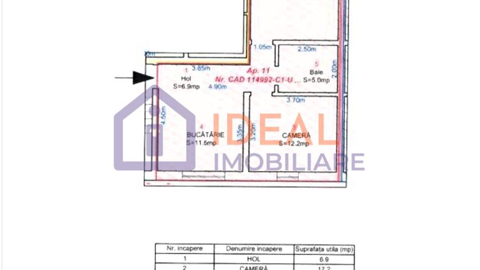 Apartament 3 camere – Dna Stanca | etaj 3 | 53 mp - Poză 9