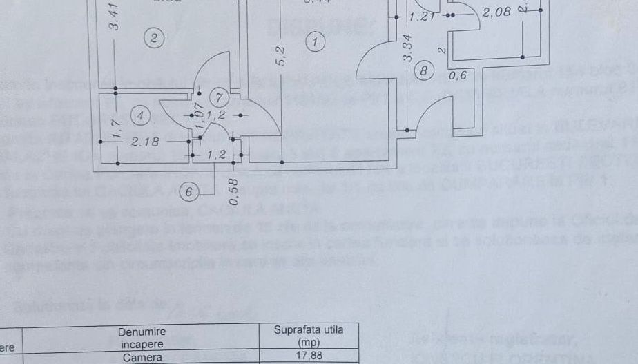 AP. 2 CAMERE DOMENII, NEMOBILAT, RENOVAT, METROU 5 MINUTE, COMISION 0% - Schiță 14