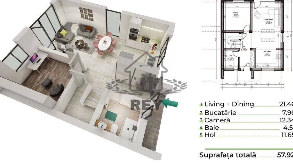 Teren cu autorizație de construcție și utilități - Schiță 12