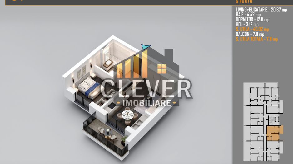 Apartament 2 Camere Pallady - 12 min Metrou Nicolae Teclu | Comision 0% - Schiță 8