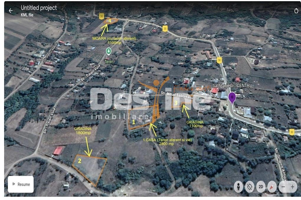 Domeniu complet: moara, casa batraneasca si terenuri  in Manjesti, Vaslui - Poză 1