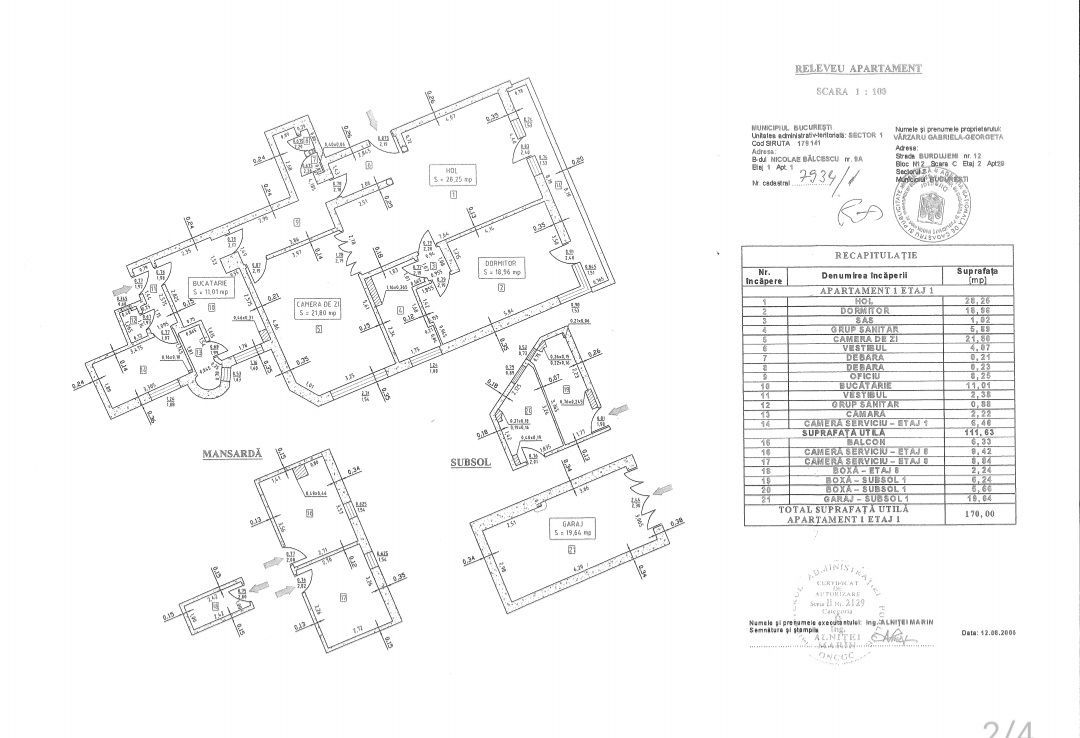 Apartament 5 camere + garaj + 2 camere = 170 mp totali - Universitate - Poză 18