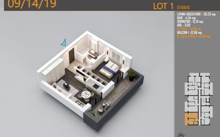 Apartament 2 camere Modern-Theodor Pallady Metrou Teclu - Schiță 1