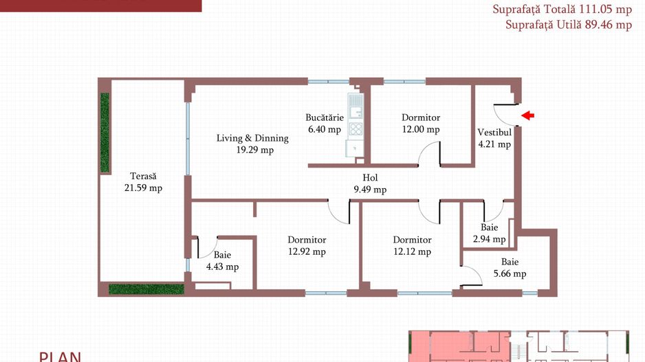 Militari-4 cam cu terasa de 22 mp, 3 bai, etaj 1/3, FINISAT MODERN, COMISION 0% - Poză 1