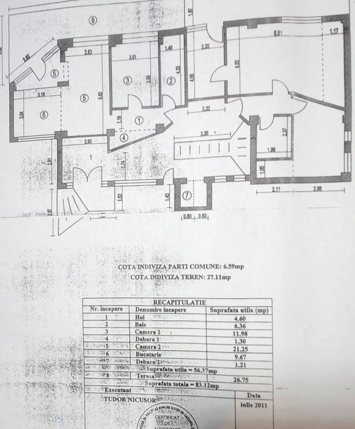 2 camere| decomadat +TERASA 27 MP| HERASTRAU - Schiță 18