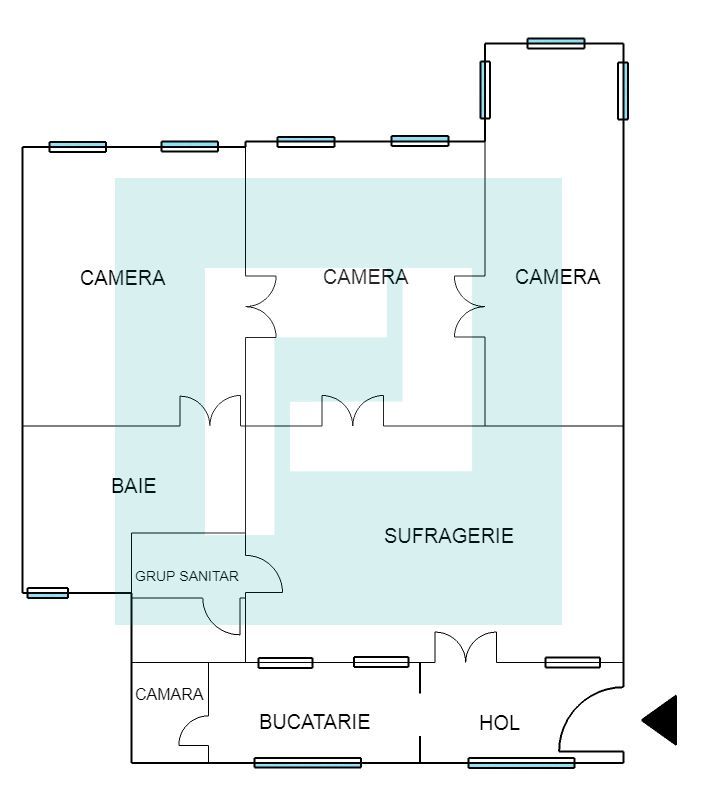 Apartament deosebit cu 4 camere, strada Cloșca - Poză 9