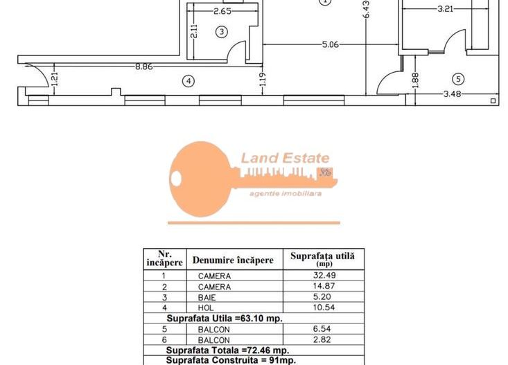 2 camere Lujerului-Orsova-Lacul Morii( loc parcare-72mp) - Poză 8