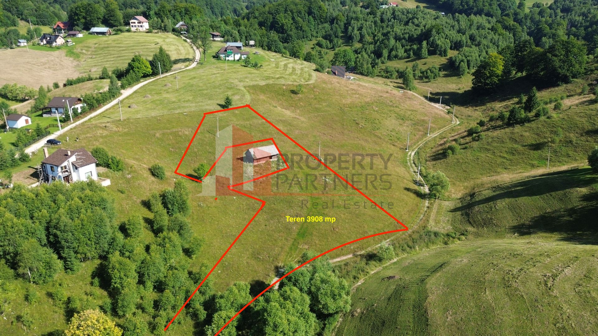 Teren intravilan 3.908 mp în Ciocanu – vedere panoramică spre Munții Bucegi - Poză 1