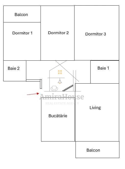 Apartament 4 camere etaj 3 din 4 zona Mogosoaia - Poză 8