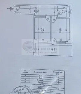 Apartament cu o camera, decomandat + terasă 13 mp + 30 mp + parcare ! - Schiță 6