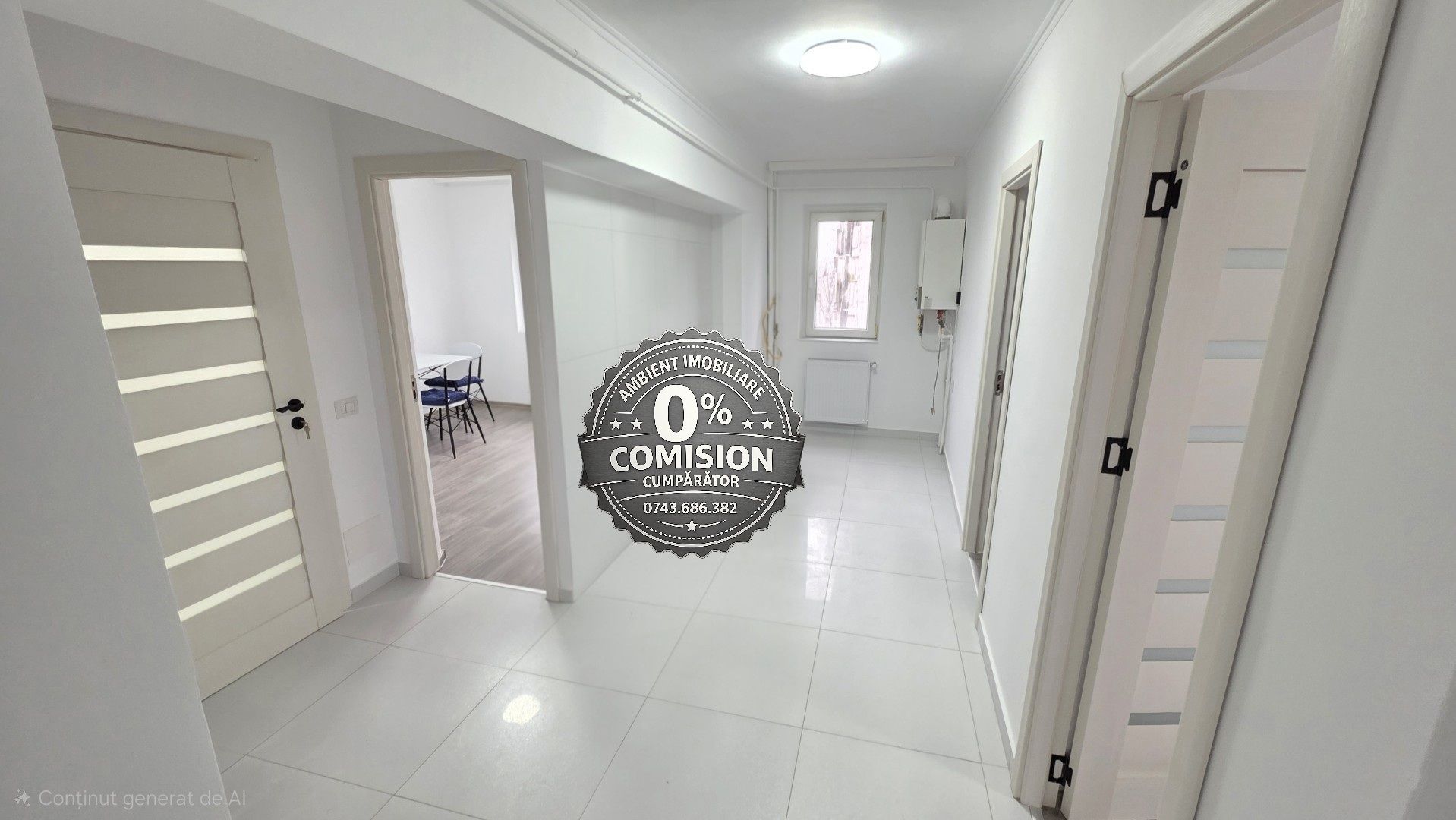 Apartament cu 3 camere, etaj 3, renovat total, VASLUI zona CENTRU-AUROCOR; - Poză 1