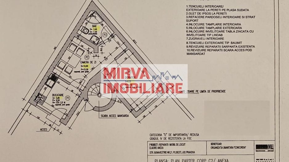 🏢 Spațiu de birouri – 5 camere, 2 băi – Central, Ploiești - Schiță 39