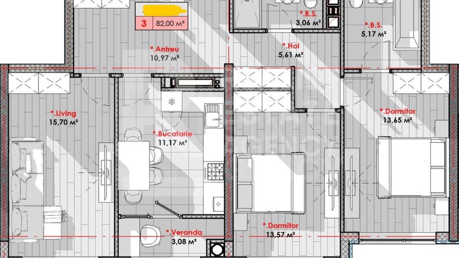 Vânzare, apartament, 4 camere, șos. Hâncești, Telecentru - Poză 3