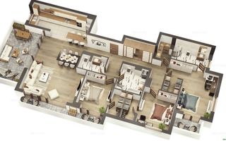 Penthouse vedere panoramica 220mp luxos modern - Schiță 4