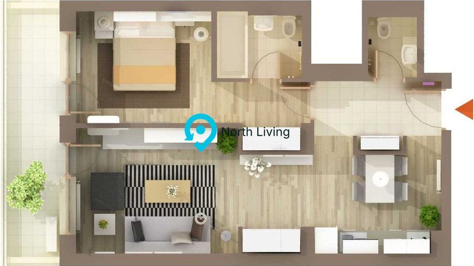 2 Camere | 61 mp | Aleea Privighetorilor -Baneasa | 2 bai - Poză 9