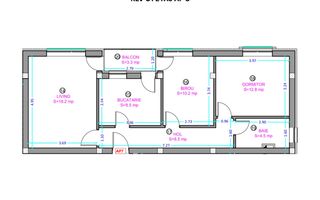 Apartament 2 camere cu bucatarie inchisa- Selimbar zona Lidl. - Schiță 4