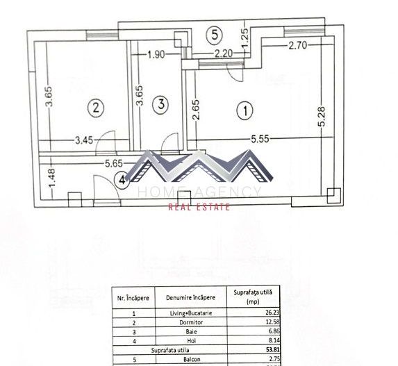 Apartament 2 camere – ultracentral Otopeni, direct de la dezvoltator - Schiță 7