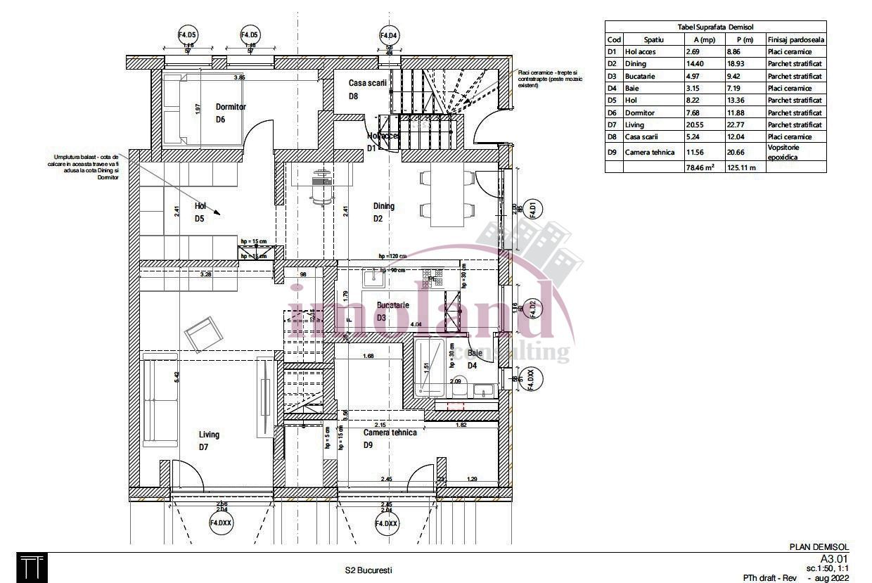 Vila - Floreasca - 12 camere+curte - Piata Floreasca - Schiță 15