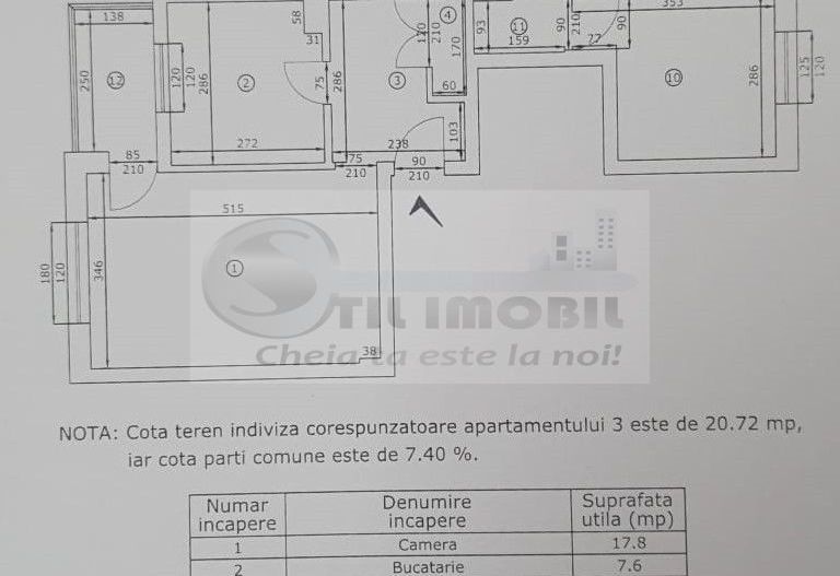 Lidl - Tudor Neculai - Apartament 4 camere decomandat - 80 mp ! - Schiță 10