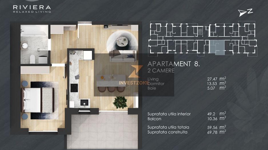 InvestZone vinde apartament 2 camere in complex Riviera Oradea - Poză 2