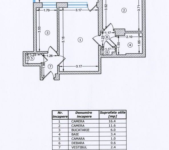 Apartament 2 Camere Pajura Pecetei - Schiță 9