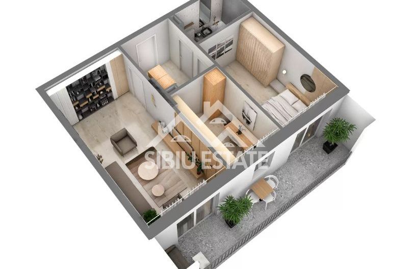 Apartament 2 camere decomandat, cu balcon 12 mp si parcare - Poză 2
