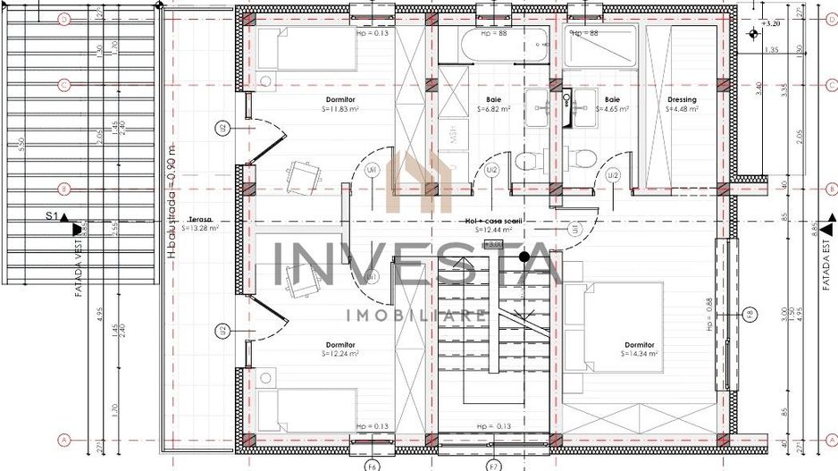 Casa de inchiriat cu curte de aproximativ 400 mp, cartier Borhanci - Schiță 16