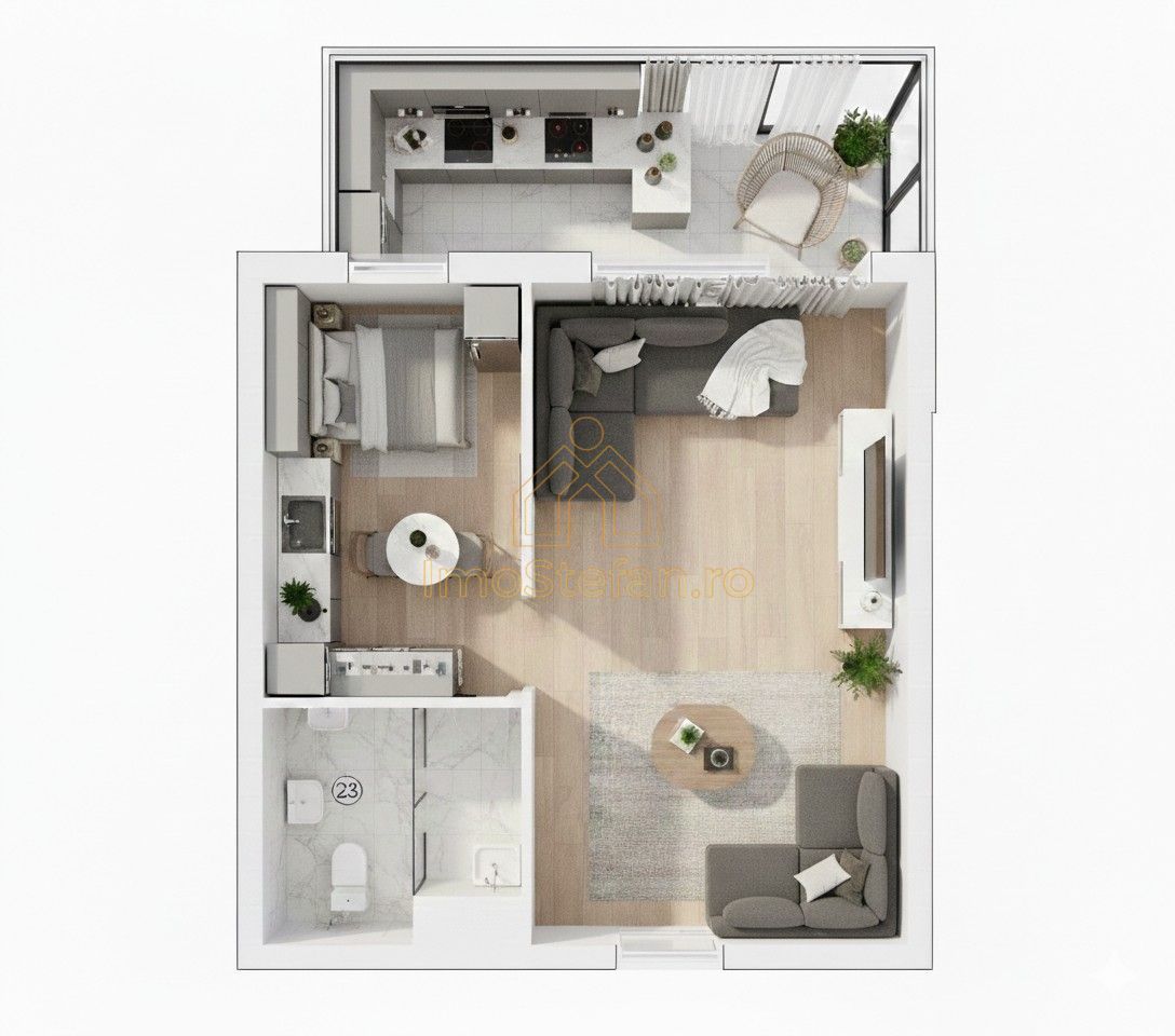 Studio Mamaia Nord Mobilat Utilat | Gaz | 2 Lifturi | Zona Profi - Poză 4