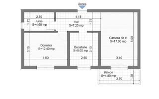 Ap. 2 camere dec INTABULAT 55mp+ loc de parcare V. Lupului 89900 euro - Poză 5