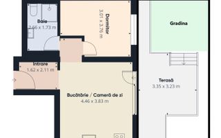 2 camere cu grădină proprie sec 3 cu acces metrou - Poză 12