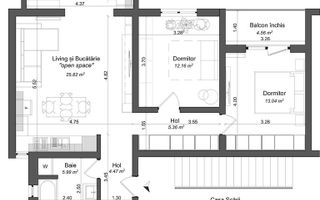 Apartament 3 camere Giroc etaj 1 - Poză 17