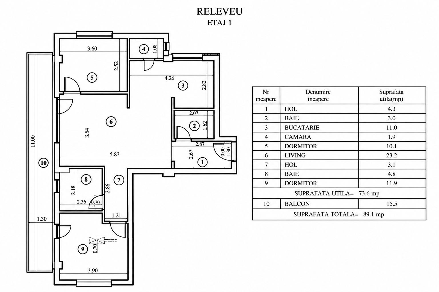 COMISION 0%Apartament 3 camere 74 mp , parcare Floresti str Sub Cetate - Poză 8