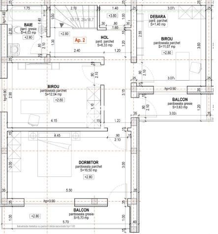Casă de tip quadruplex, 4 camere, 110 mp utili – Cartierul Arhitectilor - Schiță 14