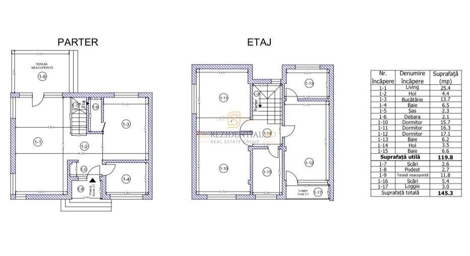 Vila moderna tip Duplex cu 4 camere, P+1, 145 mp, Magurele - Schiță 8