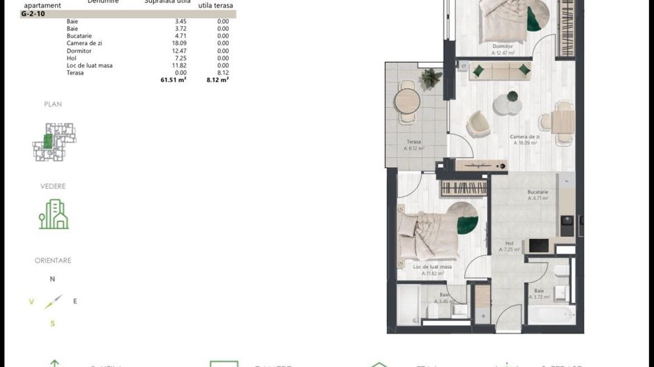 COM 0% Apartament superb cu 3 camere | Denya Forest - Poză 12