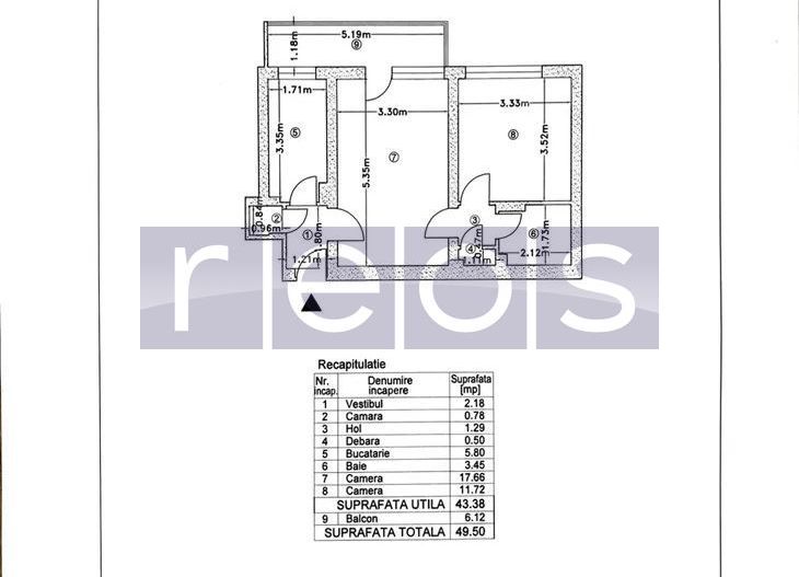 VANZARE APARTAMENT 2 CAMERE 50MP MUNCII CAMPIA LIBERTATII RENOVAT 2026 - Poză 6